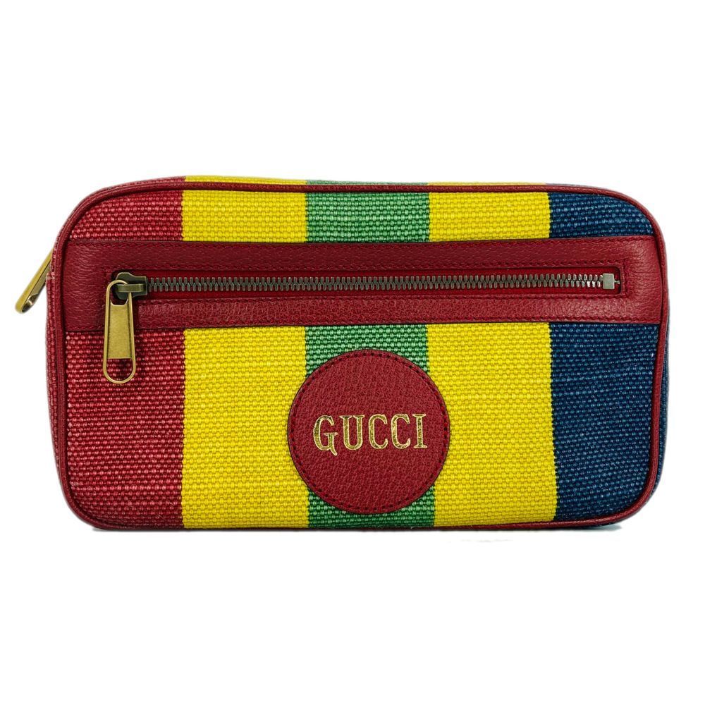 Gucci Waist Bag Body Bag Pouch Canvas Red System
